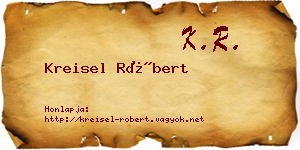 Kreisel Róbert névjegykártya